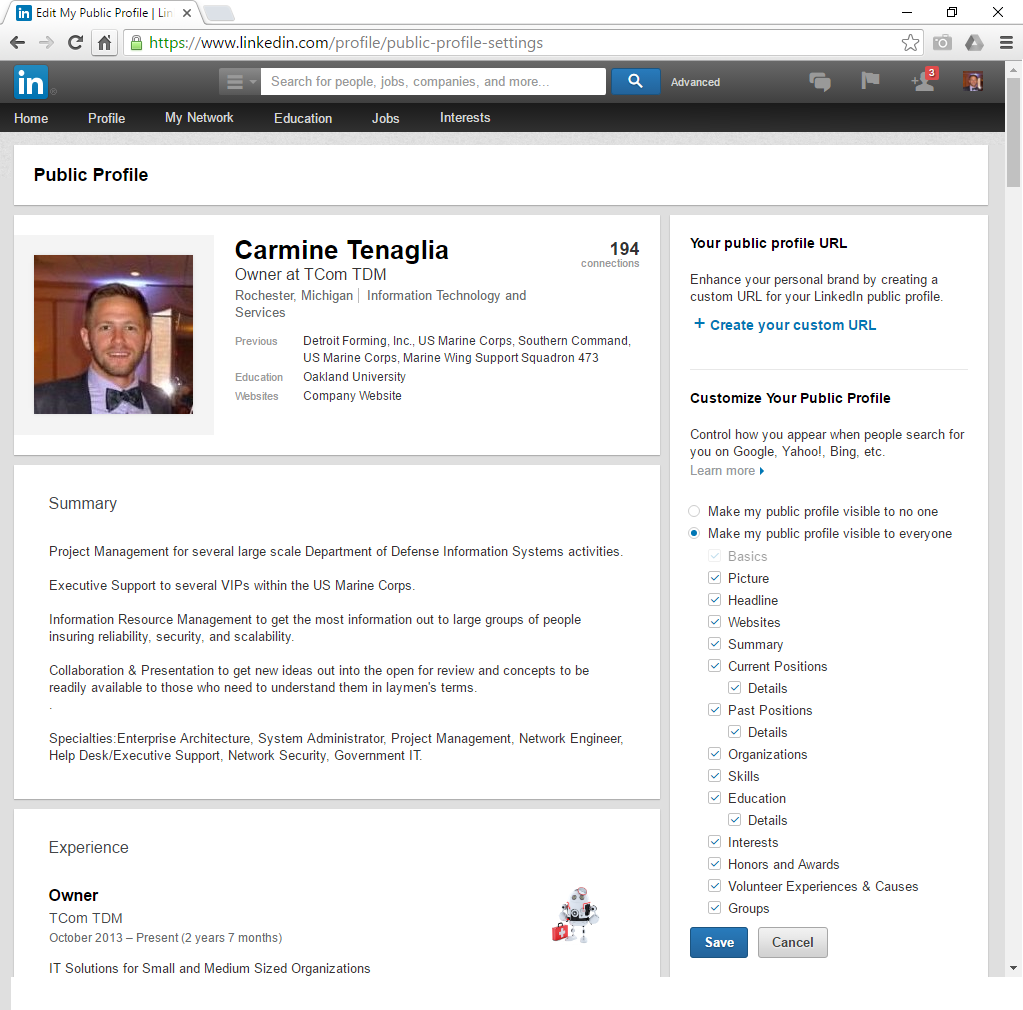 LinkedIn - Public Profile